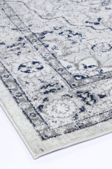 Provence Vallonnet Cream Navy Floral Rug - PROV23