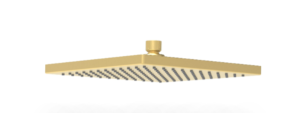 Rosa Square Overhead Shower 200mm - Brushed Gold