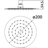 Dove Round SS Overhead Shower 200mm (Mirror Polish)