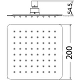 Nova Square Overhead Shower  (Mirror Polish)