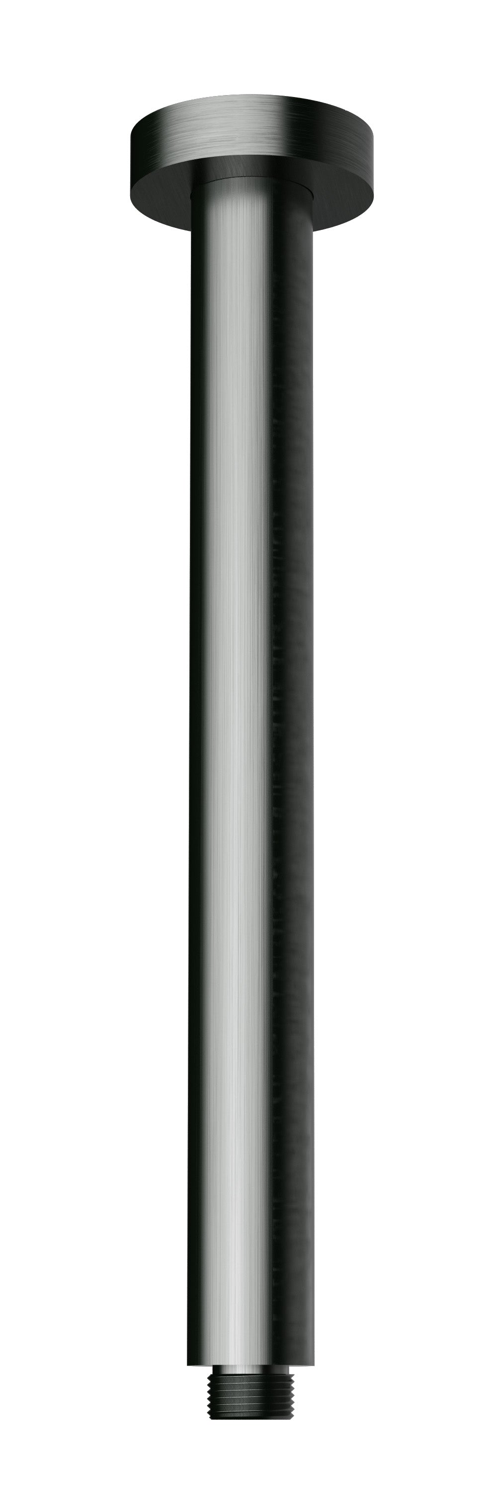 Round Vertical Shower Arm - Brushed Gun Metal