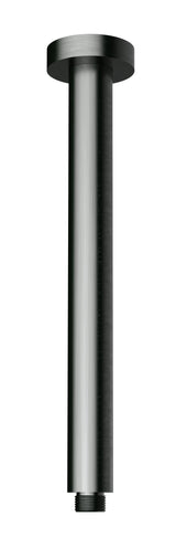 Round Vertical Shower Arm - Brushed Gun Metal