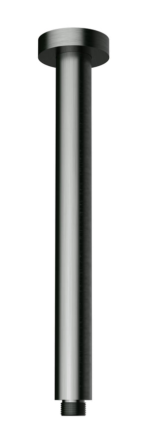 Round Vertical Shower Arm - Brushed Gun Metal