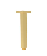 Square Vertical Shower Arm 310mm - Brushed Gold