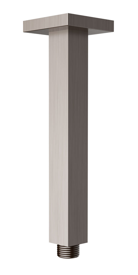 Square Vertical Shower Arm 310mm - Brushed Nickel