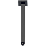 Square Vertical Shower Arm 310mm - Matte Black