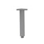 Square Vertical Shower Arm 310mm - Brushed Gun Metal