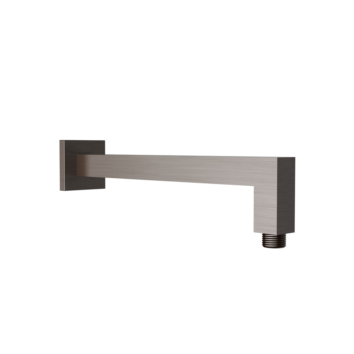 Square Horizontal Shower Arm 400mm - Brushed Nickel