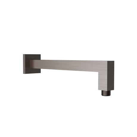 Square Horizontal Shower Arm 400mm - Brushed Nickel