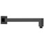 Square Horizontal Shower Arm 400mm - Matte Black