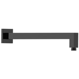 Square Horizontal Shower Arm 400mm - Matte Black