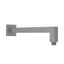 Square Horizontal Shower Arm 400mm - Brushed Gun Metal