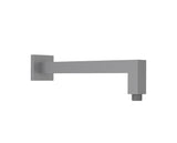 Square Horizontal Shower Arm 400mm - Brushed Gun Metal
