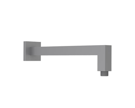 Square Horizontal Shower Arm 400mm - Brushed Gun Metal