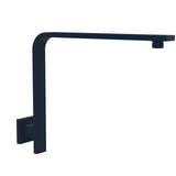 Rectangle Curved Shower Arm - Matte Black