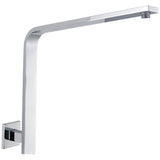 Rectangle Curved Shower Arm - Chrome