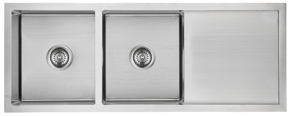 Eden Double Bowl & Single Drainer Sink 1160 x 450 x 208mm (Chrome)