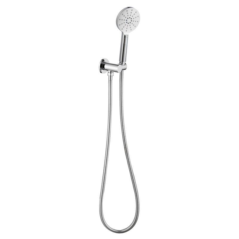 Cora Round Hand Shower On Wall Outlet Bracket - Chrome