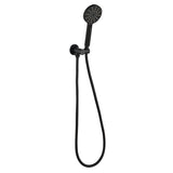 Cora Round Hand Shower On Wall Outlet Bracket - Matte Black