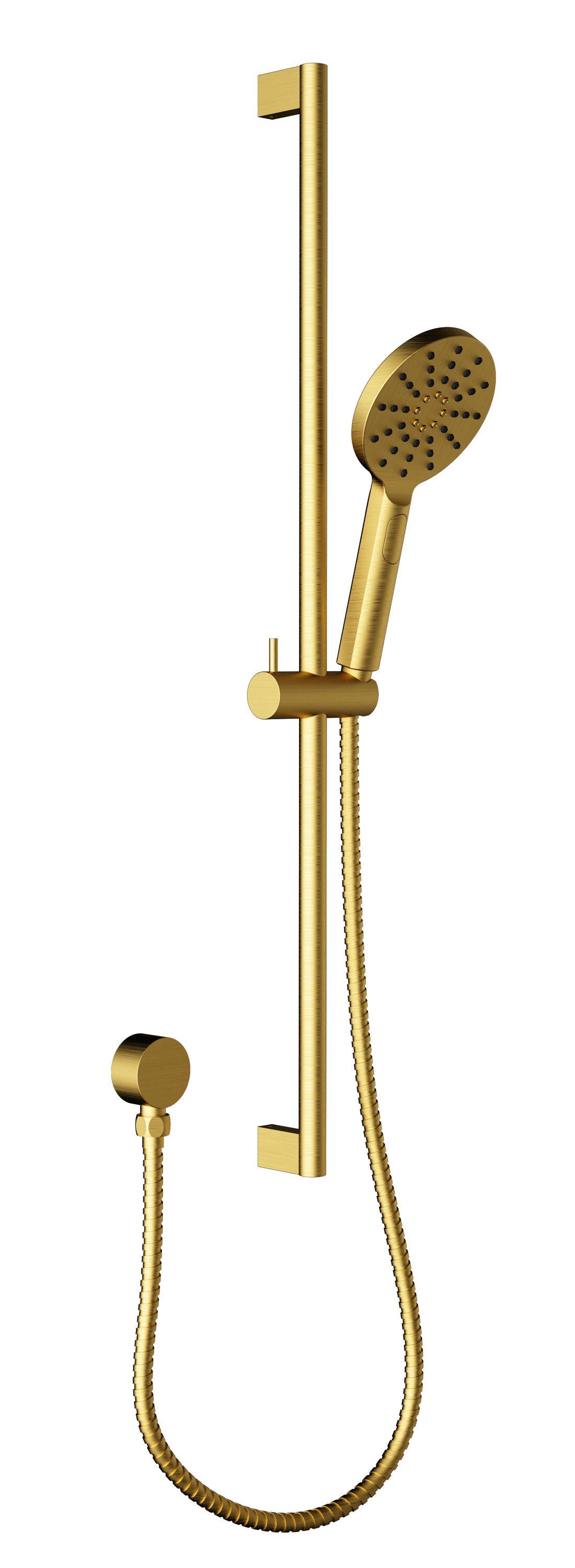 Cora Round Sliding Shower Set - Brushed Gold