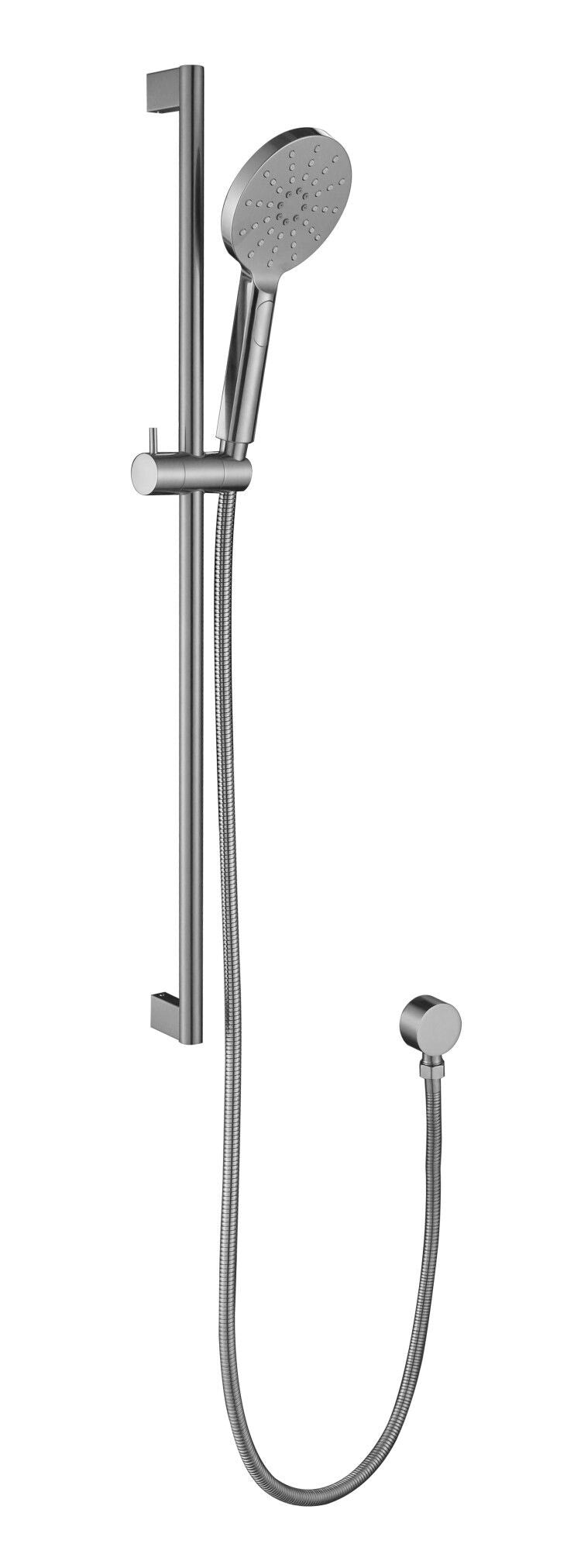 Cora Round Sliding Shower Set - Brushed Nickel