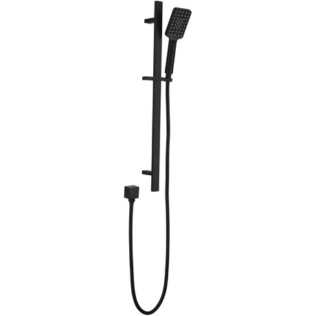 Eden Square Sliding Shower Set - Matte Black