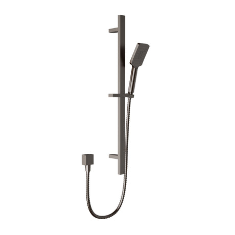 Eden Square Sliding Shower Set - Brushed Gun Metal