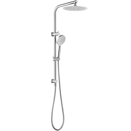 PAVIA Twin Shower On Rail Top Inlet Round (250mm) - Chrome