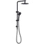 PAVIA Twin Shower On Rail Top Inlet Round (250mm) - Matte Black