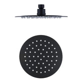 PAVIA Twin Shower On Rail Top Inlet Round (250mm) - Matte Black