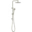 PAVIA Twin Shower On Rail Top Inlet Round (250mm) - Brushed Nickel