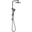 PAVIA Twin Shower On Rail Top Inlet Round (250mm) - Brushed Gun Metal