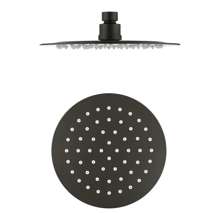 PAVIA Twin Shower On Rail Top Inlet Round (250mm) - Brushed Gun Metal