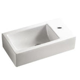 MINI Wall Hung Basin Left hand Bowl (Rectangle: 455x250x120)