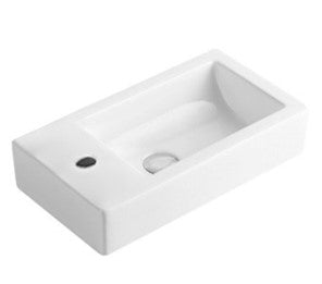 MINI Wall Hung Basin Right hand Bowl (Rectangle: 455x250x120)