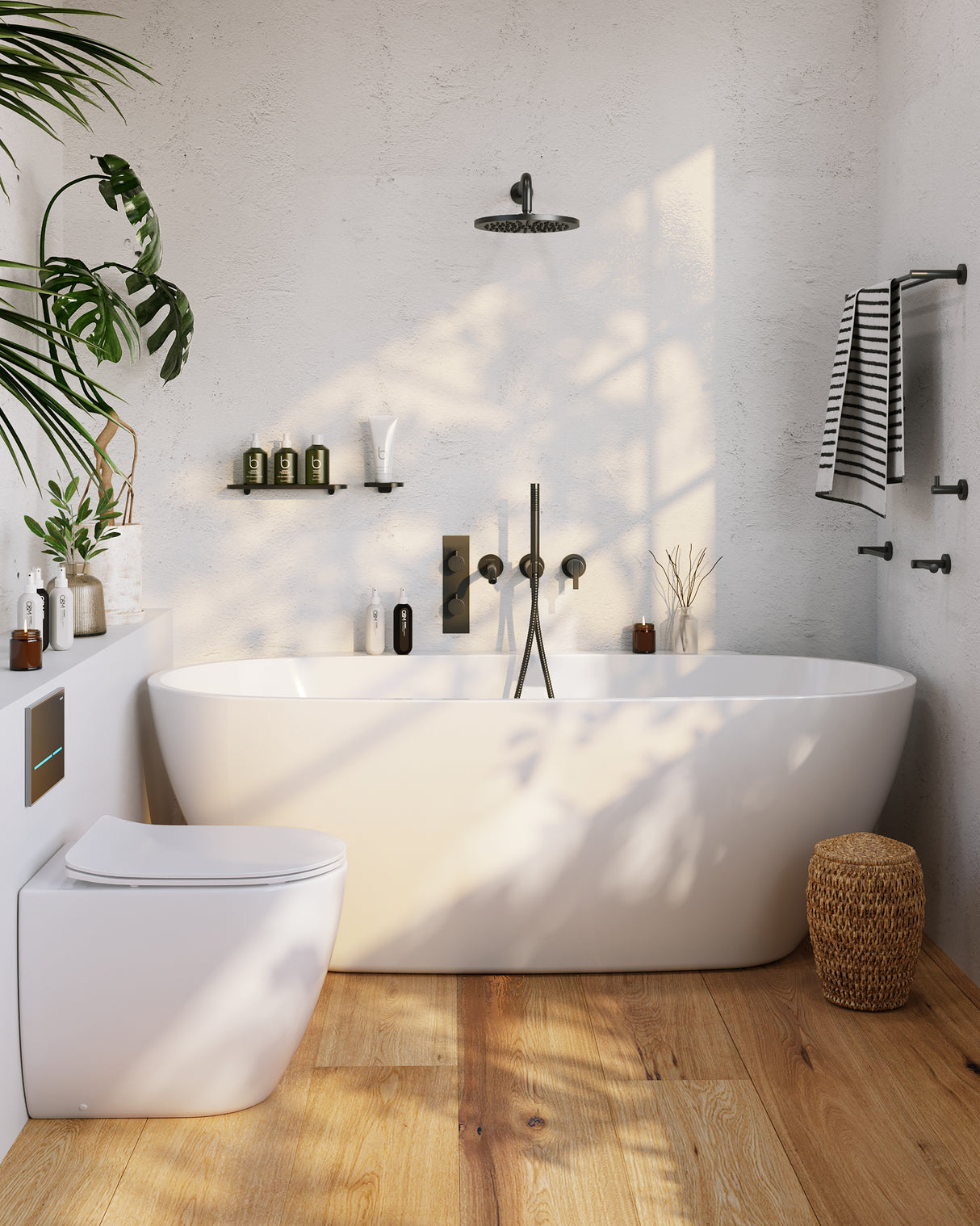 PALERMO Freestanding Bathtub Overflow 1650mm/1750mm