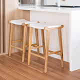 Paloma Leather Saddle Stool - Whitley