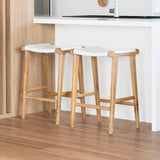 Paloma Leather Saddle Stool - Whitley