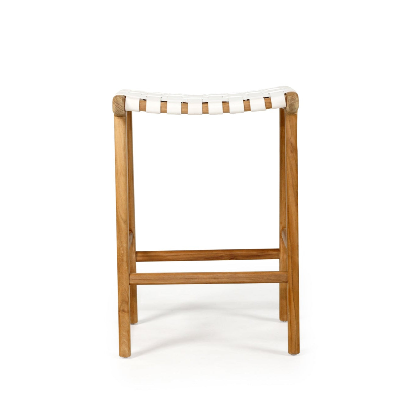 Paloma Leather Saddle Stool - Whitley Woven - 0.66m