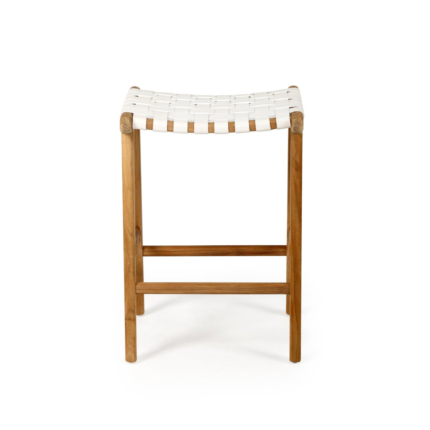 Paloma Leather Saddle Stool - Whitley Woven - 0.66m