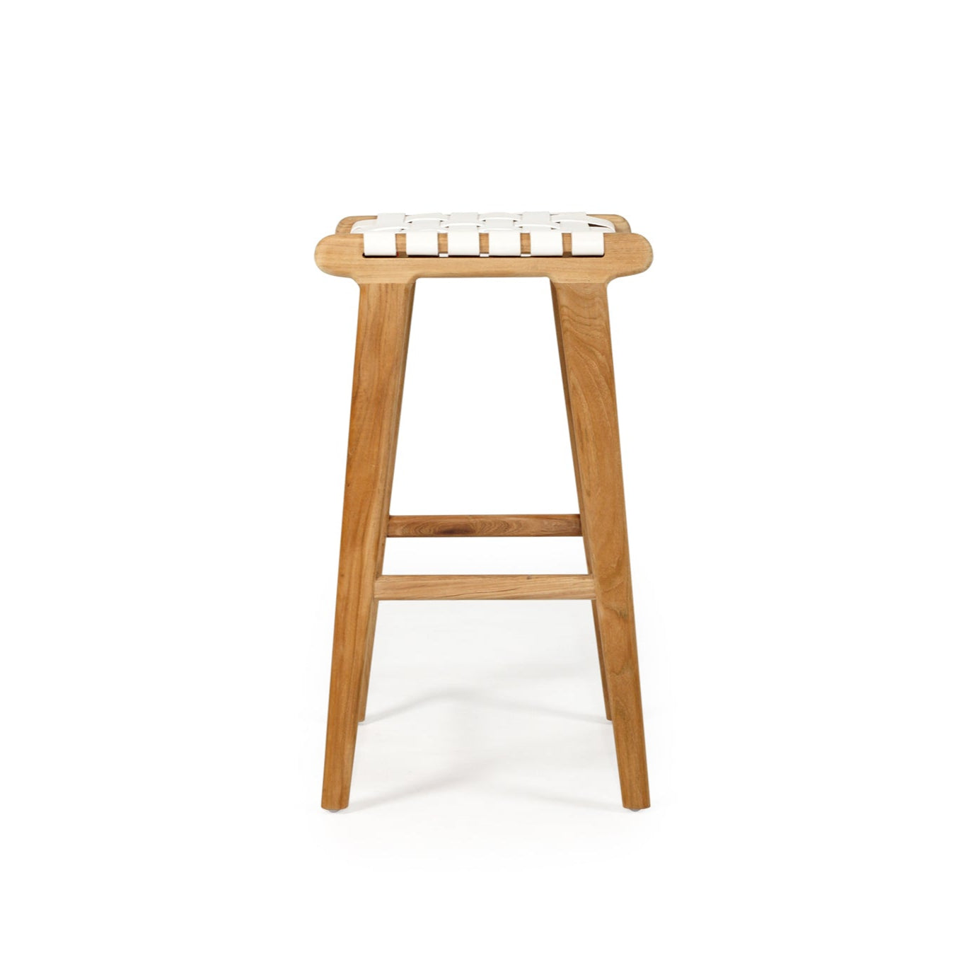 Paloma Leather Saddle Stool - Whitley Woven - 0.66m