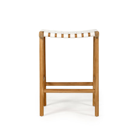 Paloma Leather Saddle Stool - Whitley Woven - 0.66m