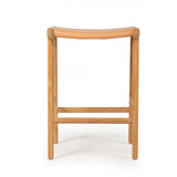 Paloma Leather Saddle Stool – Flat Natural