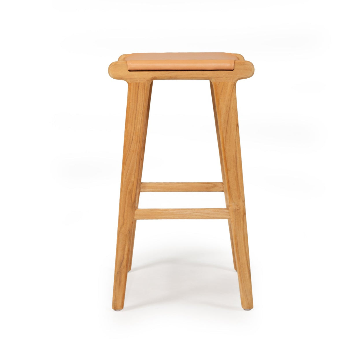 Paloma Leather Saddle Stool – Flat Natural