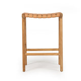 Paloma Leather Saddle Stool – Woven Natural