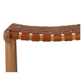 Paloma Leather Saddle Stool – Woven Tan