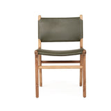 Paloma Leather Side Chair – Olive 0.48m