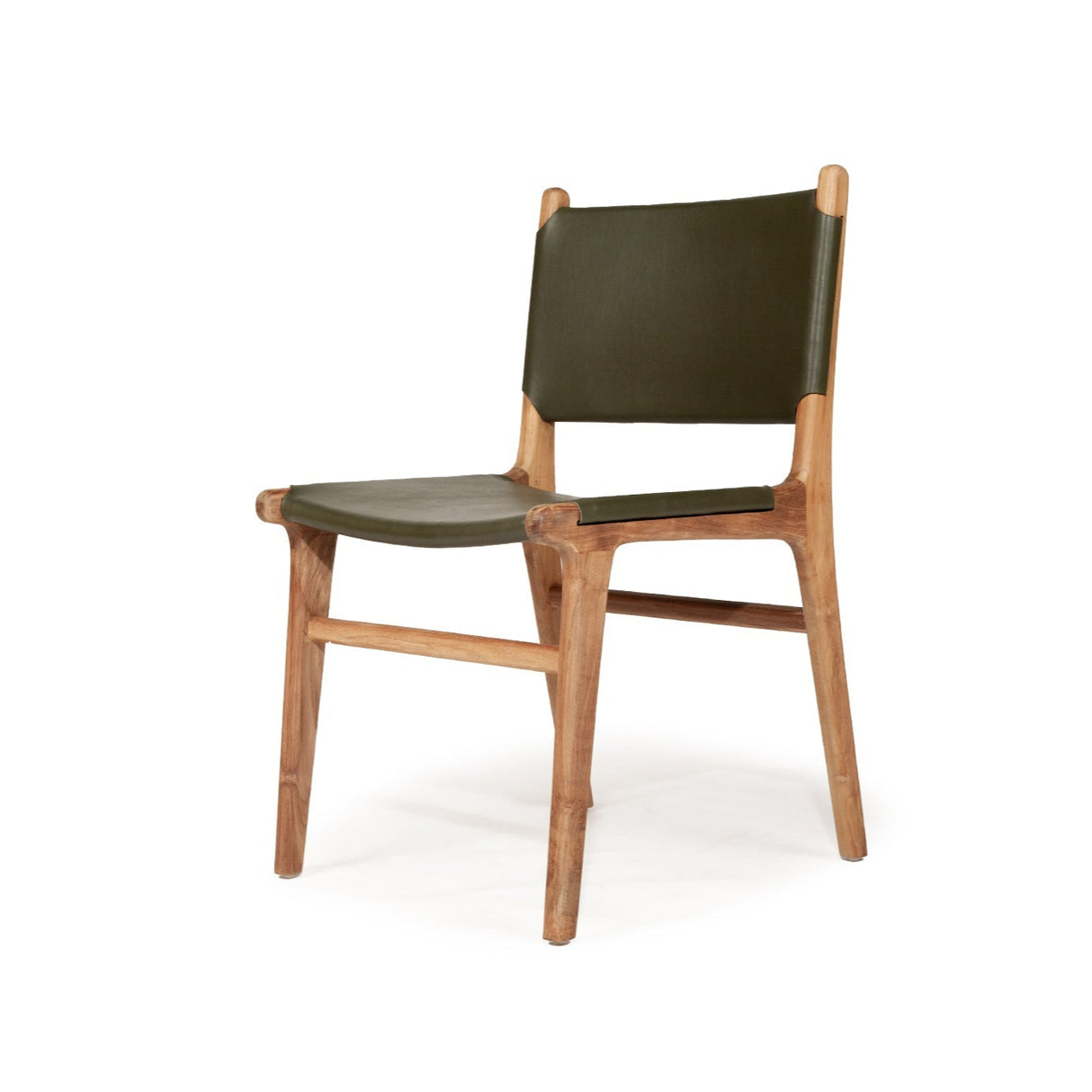 Paloma Leather Side Chair – Olive 0.48m