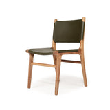 Paloma Leather Side Chair – Olive 0.48m