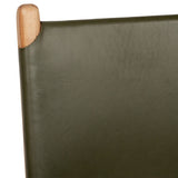 Paloma Leather Side Chair – Olive 0.48m